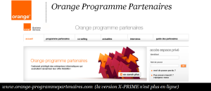 Orange Programme Partenaire